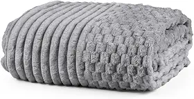 Cobertor Grosso Toque Aveludado Ultra Soft 280grs 3D Relevo Manta Macio e Quente (Casal, Zurique Cinza)