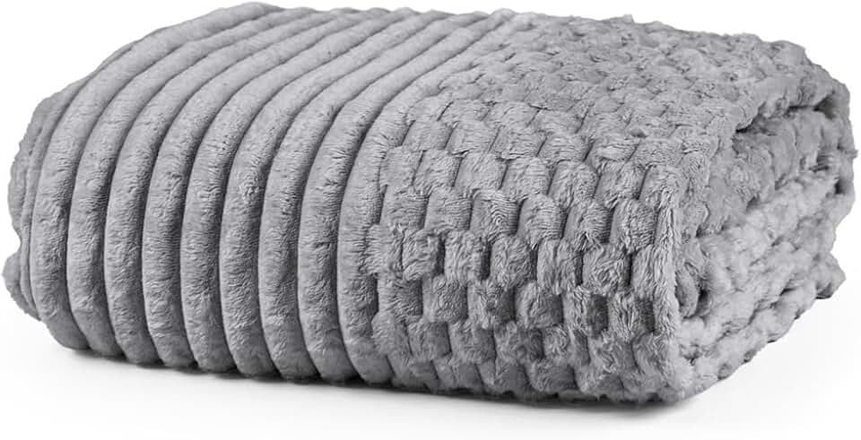 Cobertor Grosso Toque Aveludado Ultra Soft 280grs 3D Relevo Manta Macio e Quente (Casal, Zurique Cinza)