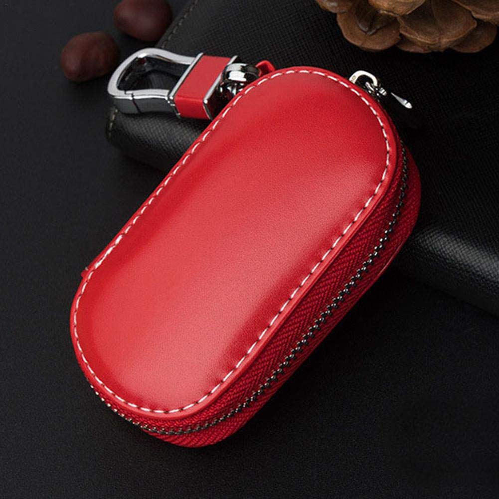 バッグ key Genuine Leather Car Key Chain Zipper Key Case,Faraday Bag For Car