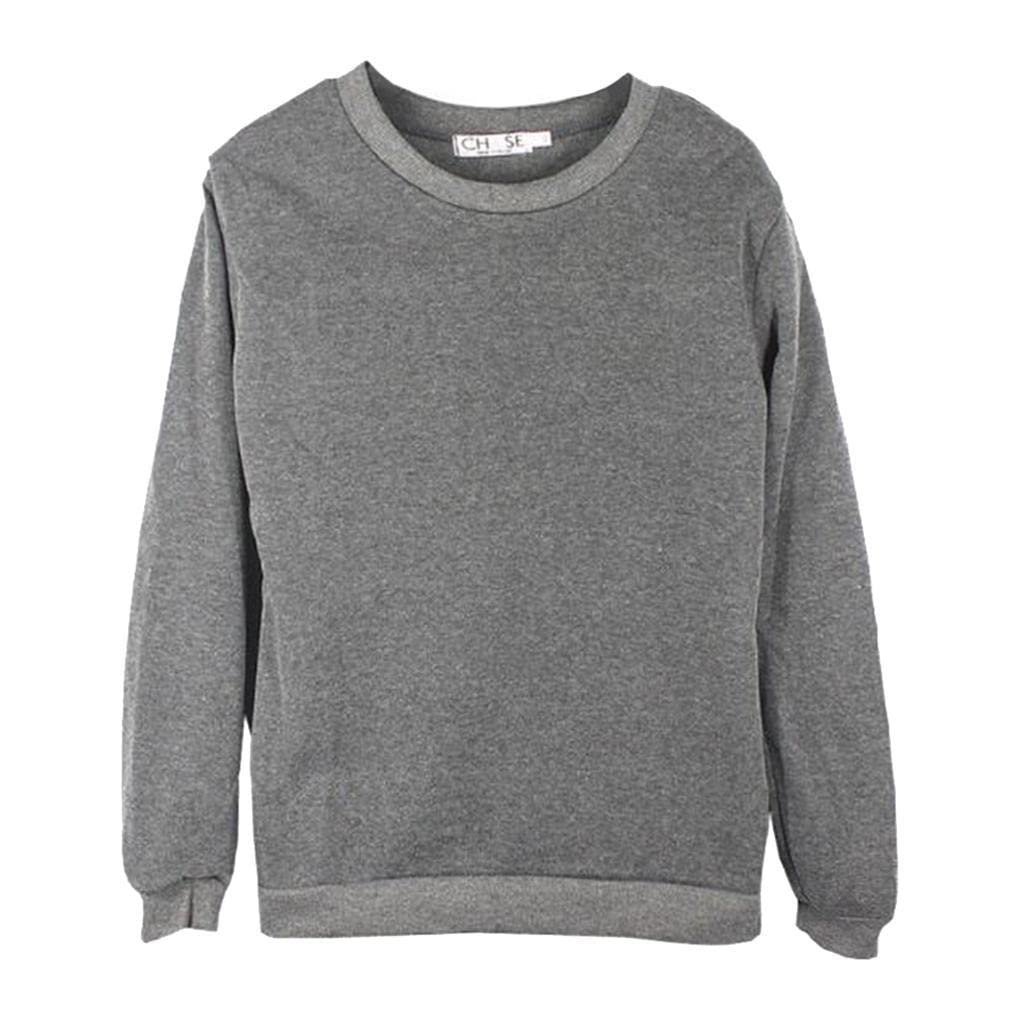 Long Sleeve Crewneck Sweatshirt Pullover Hoodie Fleece Lined XL|Clothing Shoes & Accessories | Mens Clothing | Sweats & Hoodies-image-28