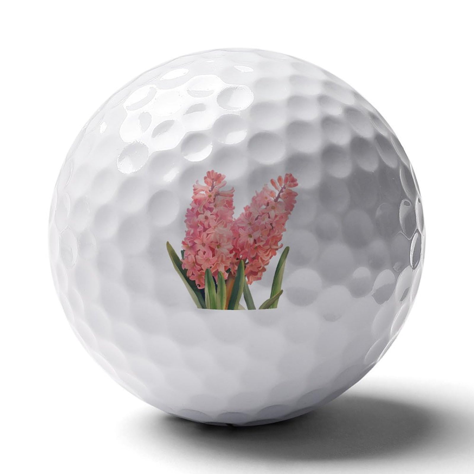 Hyacinth Flower Watercolor Funny Golf Balls Soft Elasticity Feel Printed Golfs Training Ball Outdoor Sports Goods