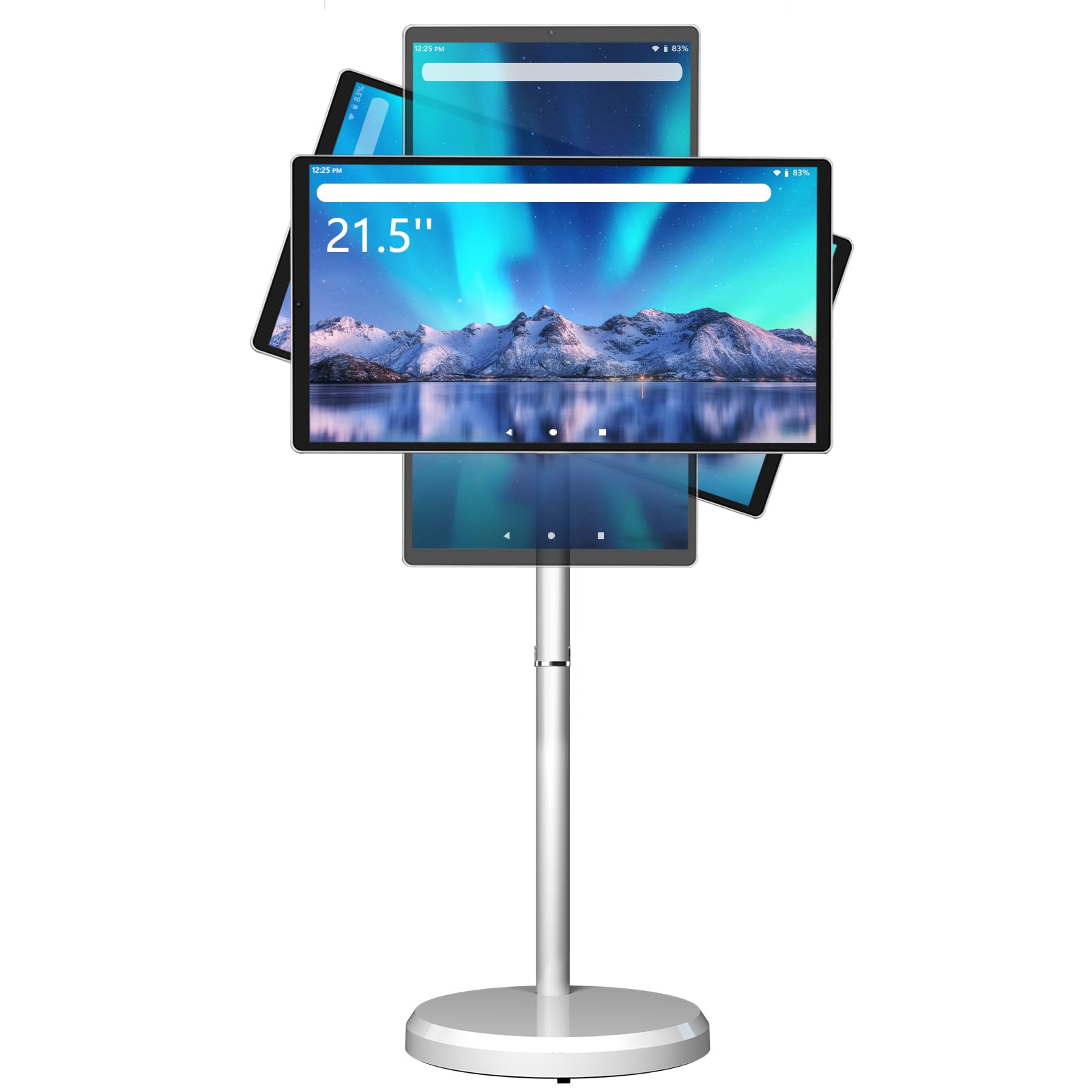 21.5" FHD Portable Smart TV on Wheels, Android 13 OS,6GB+128GB Storage