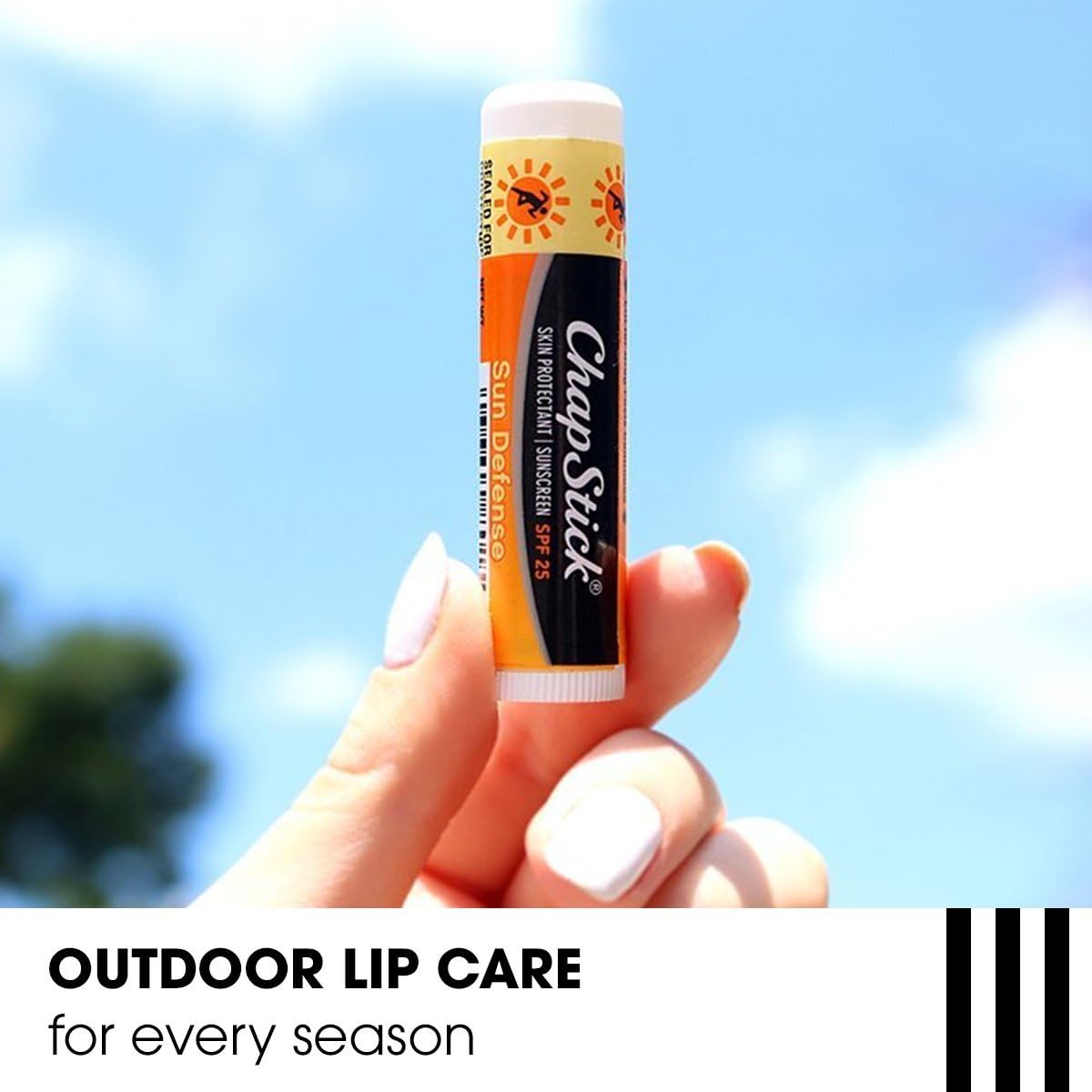 ChapStick Sun Defense SPF Lip Balm Tube, Lip Moisturizer and Skin Protectant - 0.15 Oz (Blister Pack) : Beauty & Personal Care