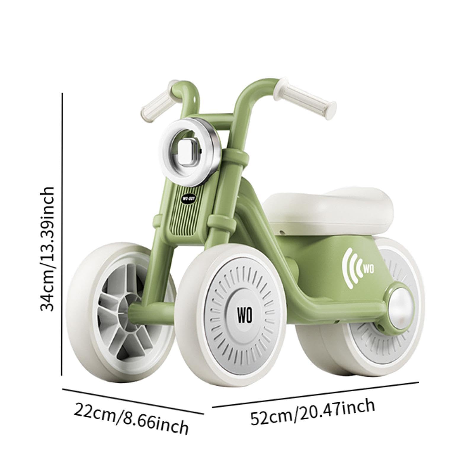 Laufrad Spielzeug für Kinder, Geschenk für Jungen Und Mädchen, Fahrspielzeug, 3 Räder für 1 Jährige Jungen Und Mädchen, Geschenk für Kleinkinder, GrÜn