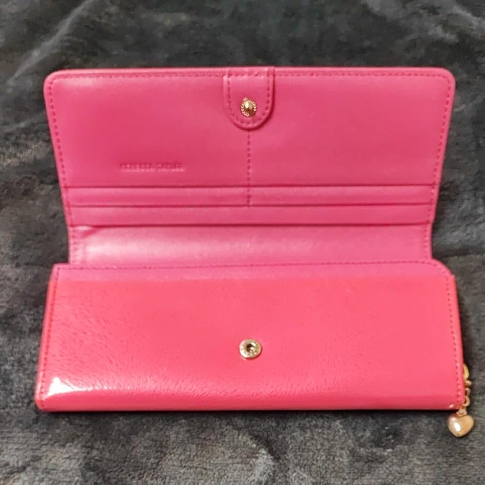 REBECCA TAYLOR ピンク 長財布 花柄エンボス加工 レベッカテイラー rebecca taylor フラワー ＆RT ロゴ がま口 長