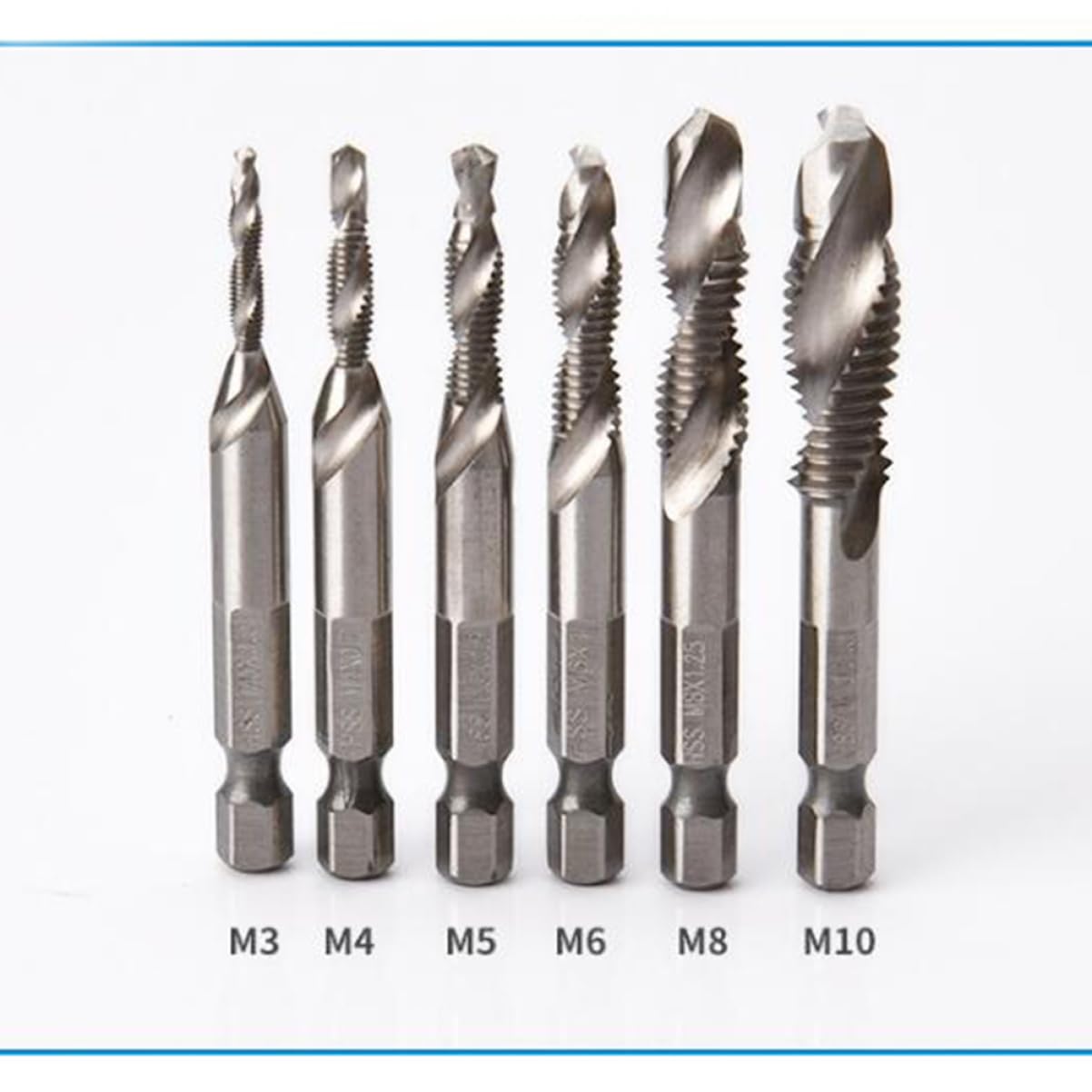 Generic 6pcs Stubby Drill Bits Set for Steel High Speed Steel Drill Bit Set Shank