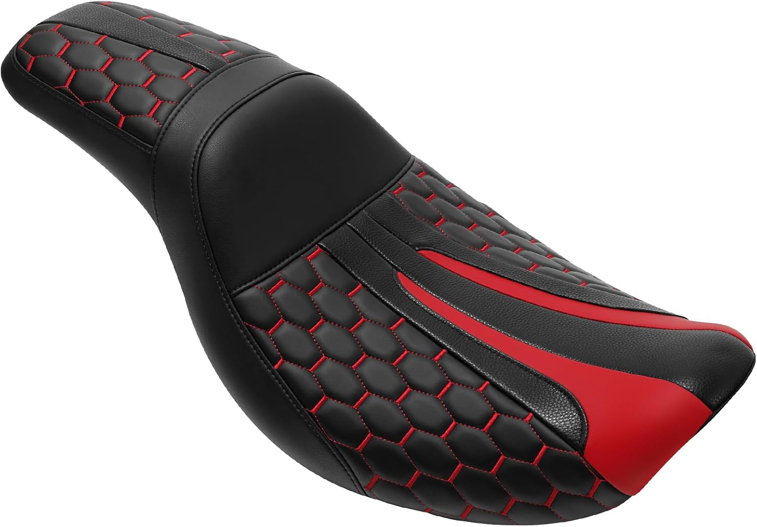 Green-L 2 Up Rider Driver&Passenger Seat Fit for Harley Dyna Low Rider Wide Glide Fat Bob Street Bob 2006-2017 Switchback 2012-2016 (Style A)