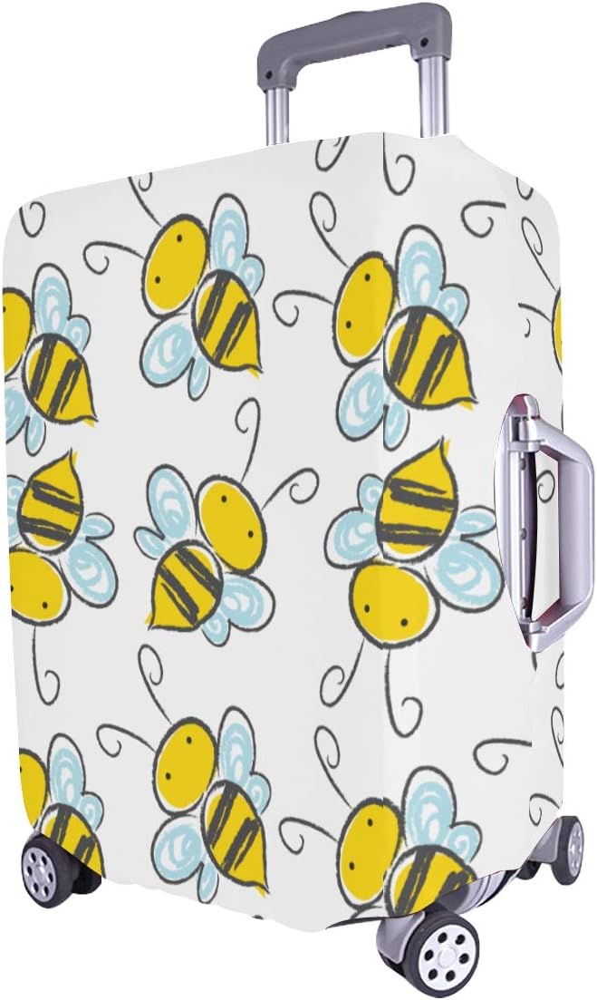 Luggage Cover For Women Bee Hardworking Double Wings