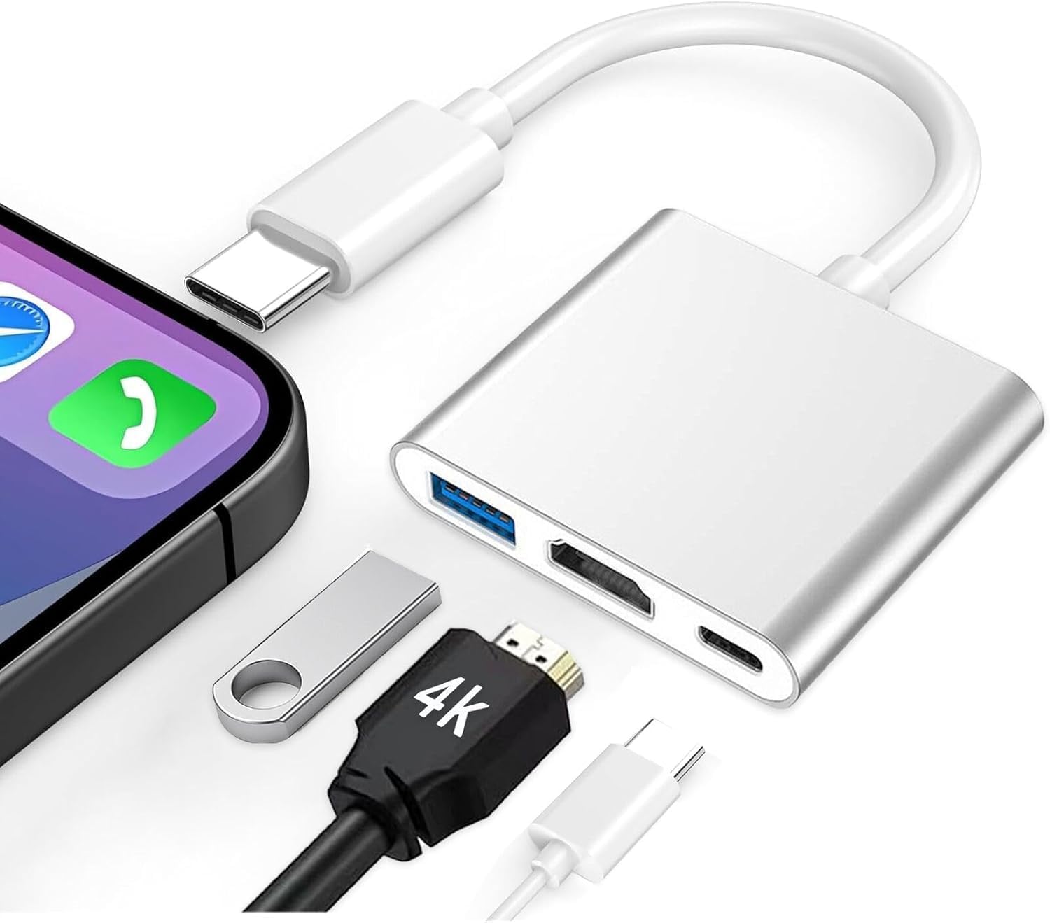 Hexabyte USB C to HDMI Adapter 4K, 3-in-1 USB 3.1 Type-C to HDMI + USB 3.0 + PD Charging Hub, Digital AV Multiport Converter for MacBook Pro, iPad Pro, Samsung S23/S24 etc-image-8