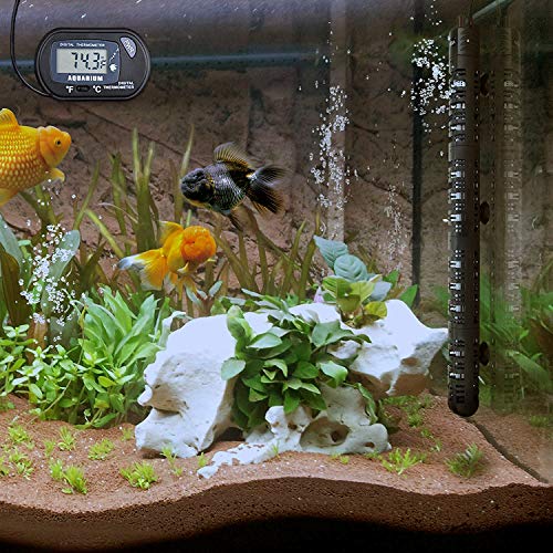 MQ Submersible Aquarium Heater Auto Thermostat, 200W Fish Tank Heater with LCD Digital Aquarium Thermometer, Shatter… - Image 5