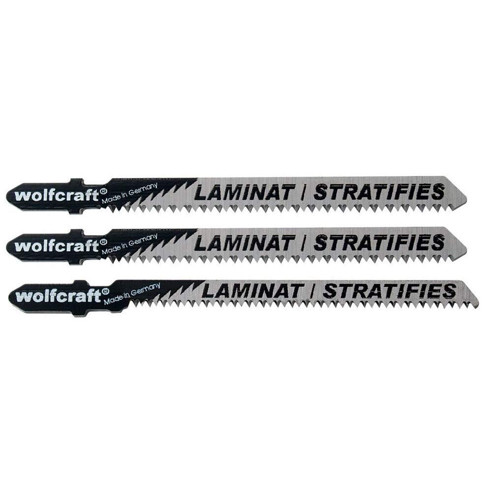 wolfcraft Set di lame per seghetti alternativi da 3 pezzi, attacco a T, 2379000