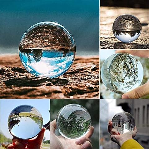 GYXYSJ Transparent Glass K9 Crystal Ball Home Decorative Balls FengShui Photography Glass Crystals Craft Travel Take Photos Cover