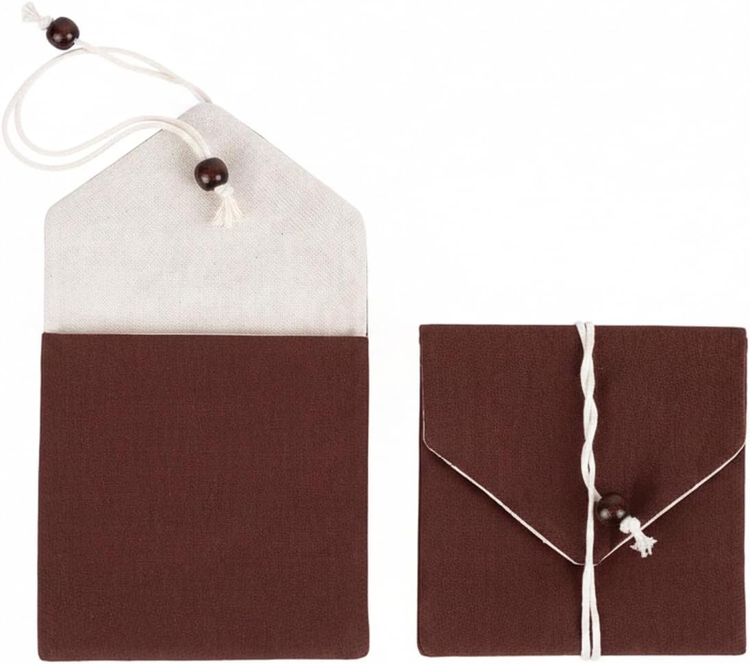 1 Pack Gift Storage Pouch, Cotton Linen Drawstring Bag for Travel Organization, 4.1 x 3.9 Inch