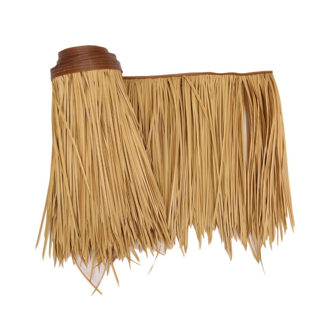 Rollo de paja artificial de polietileno de 0,5x30m, techado sintético de palma para exterior 1
