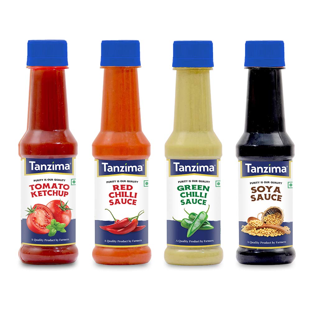 Tanzima Tomato Ketchup, Red Chilli Sauce, Green Chilli Sauce and Soya(soy) Sauce, Combo Offer Pack of 4 (200g Each) (B08HWS7Q72) Amazon Price History, Amazon Price Tracker