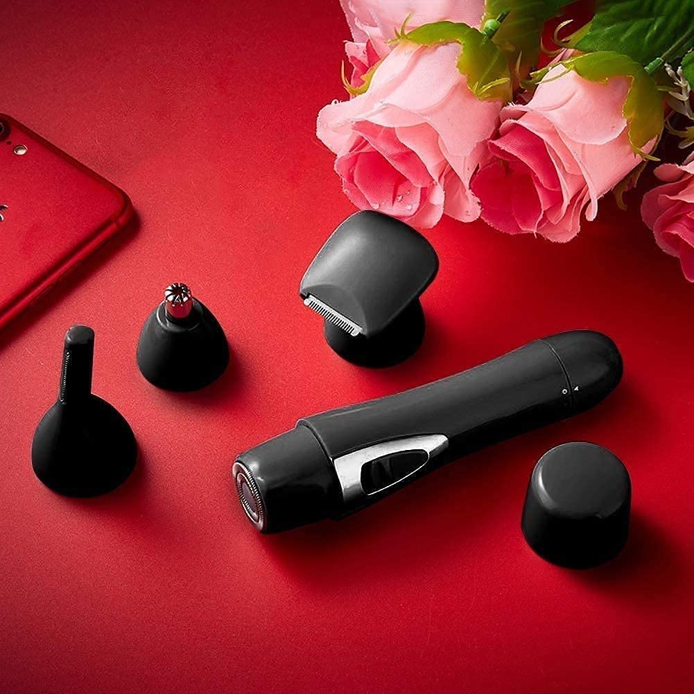 Tagliacapelli per Il Naso, Epilatore Viso 4 in 1, indolore, Ricaricabile Tramite USB, Nero
