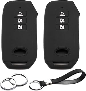2pcs Compatible with Kia EV6 NIRO EV Sportage NIRO Sorento Smart 6 7 Buttons Key Fob Cover Case Key Chain Protector Keyless Entry Remote Holder