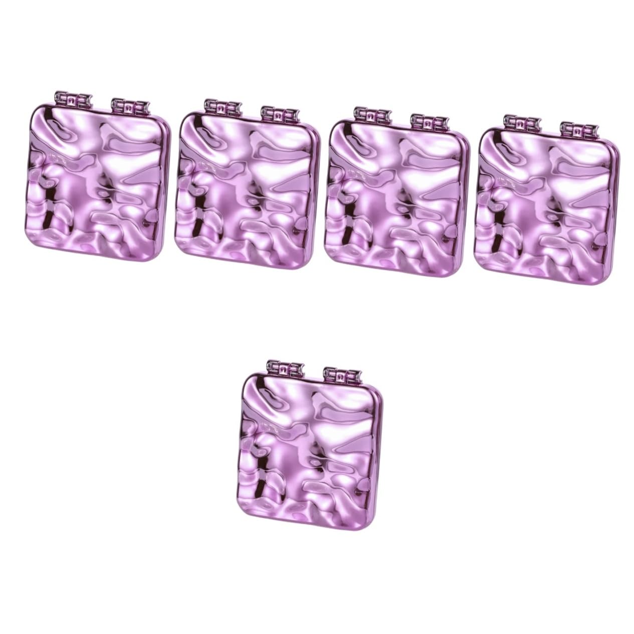 Healeved 5piezas Espejo De Viaje Portátil Doble Cara Espejo Compacto De Maquillaje Accesorio De Belleza para Uso Casa y Exterior Diseño Elegante