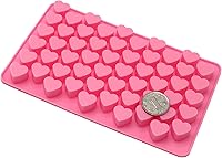 Vista 3 de X-Haibei Mini molde de silicona de corazón pequeño para decoración de pastel de caramelo de chocolate incrustable con jabón, diámetro 0.5 pulgadas