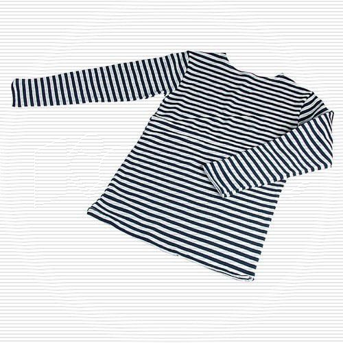 TELNYASHKA RUSSIAN NAVY STRIPED T'SHIRT (Size:Medium ) by Russian NAVY