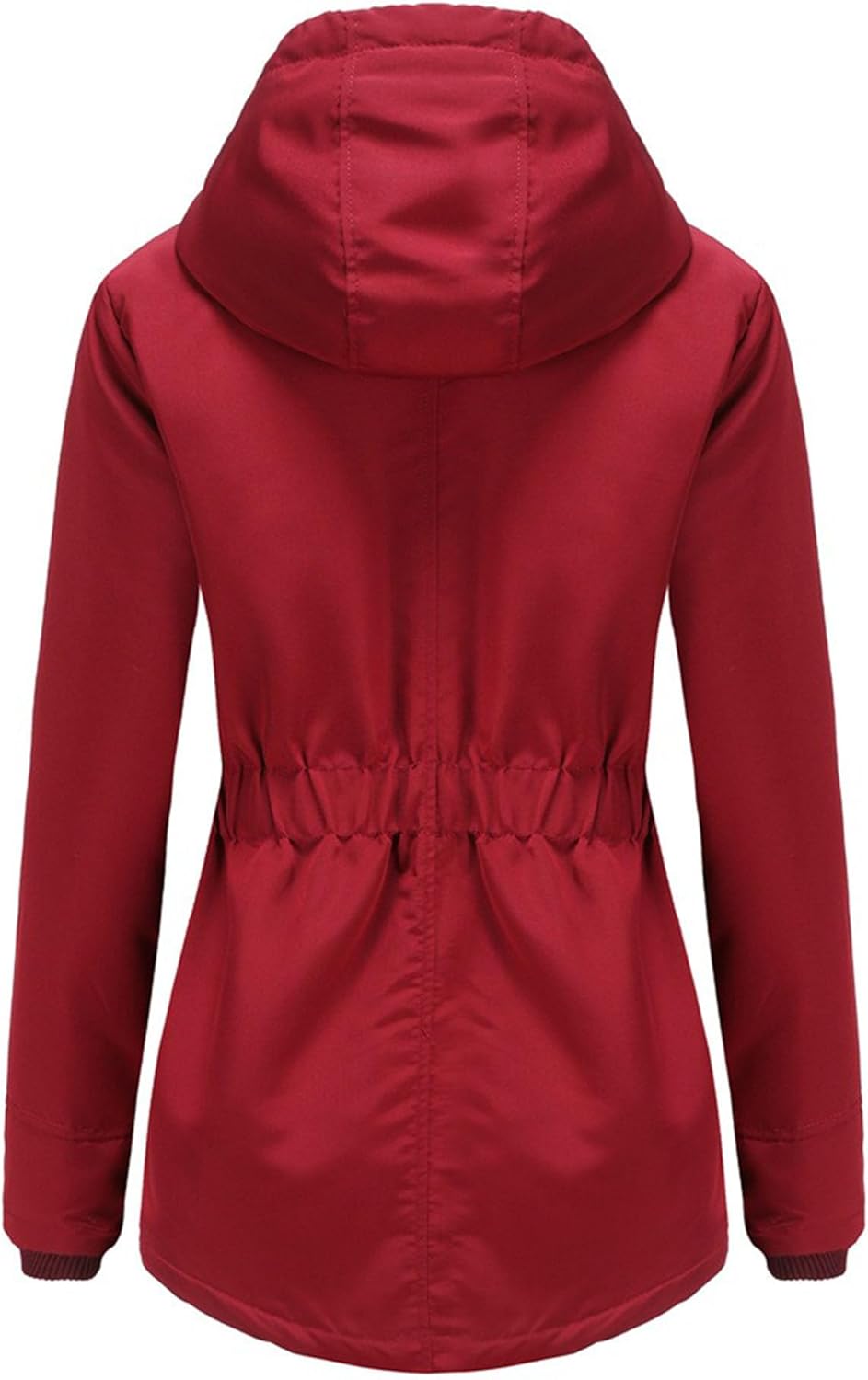 JEKE-DG Women's Hooded Heavyweight Parka Jacket Thicken Lined Anorak Jacket Fashion Military Winter Outerwear