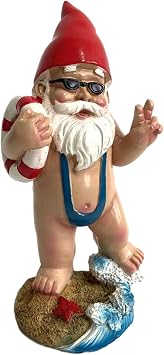 Funny Garden Gnomes Decoration Statue, Dwarf Figurines Ornament Resin Sculpture For Pation Yard Lawn Indoor Tabletop Home,Garden Gnomes Outdoor Funny,Rude Gnome FigurinesCOLOROcean