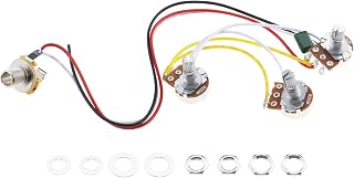 Guitar Circuit Wiring Harness Kit Compatible with JB Electirc Guitar 2-Volume 1-Tone 1-Jack Wiring Harness Kit Musical Instruments Accessories