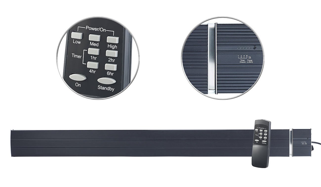 Semptec Urban Survival Technology radiatore Scuro: IR-Riscaldatore a infrarossi, Timer e Telecomando, 3.200 Watt (riscaldatore a infrarossi per Esterni, Scuro per terrazza, riscaldabile)