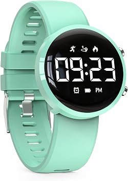 Kids Digital Pedometer Watch, Non-Bluetooth Fitness Tracker Watch, Steps Counter, Alarm Clock, Stopwatch, Gift for Children Teens Girls Boys