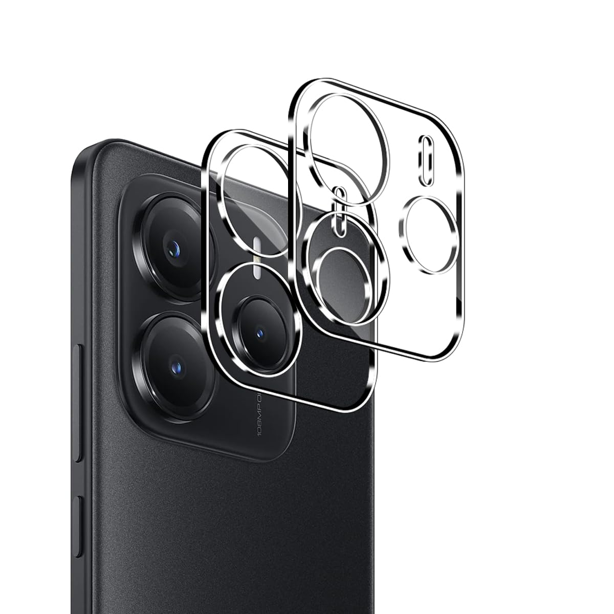 Protecteur Caméra Xiaomi Redmi Note 14 5G - Verre Trempé 9H, Anti-rayures, Anneau Métal