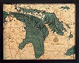 Lake Huron 3-D Nautical Wood Chart, 16' x 20'