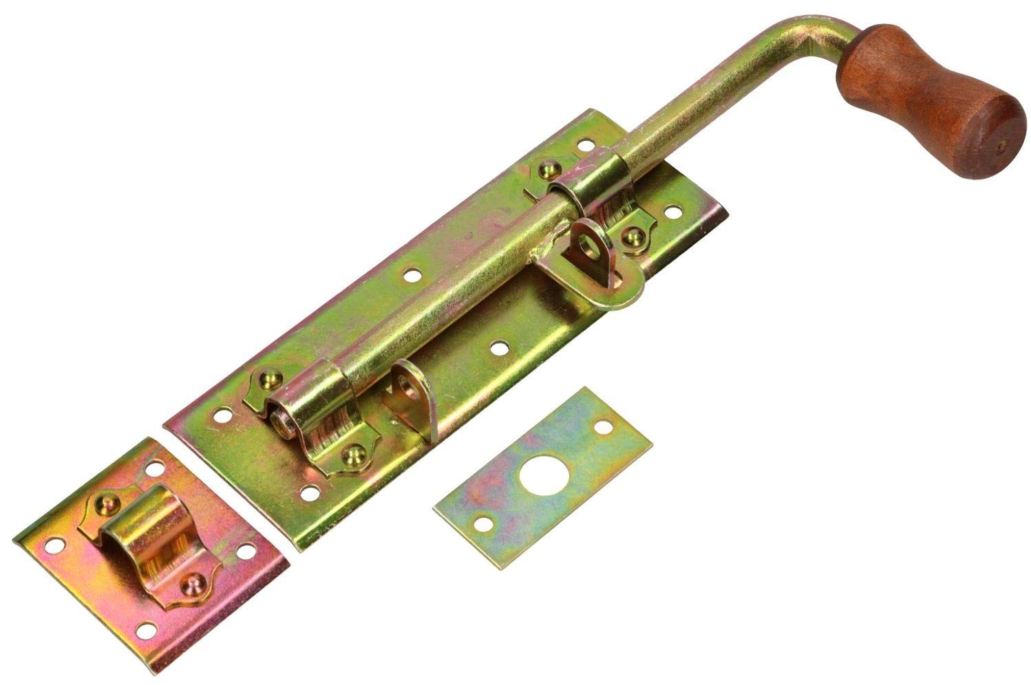 KOTARBAU® Torriegel 280mm Rechts Links Set 2St. mit Vorhängeschloss Türriegel Bolzenriegel Schlossriegel Schubriegel Riegelverschluss Torverschluss
