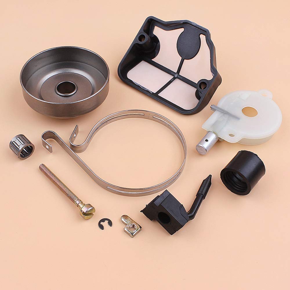 Tamburo Frizione Pompa Olio Tendicatena Kit Fascia Freno Compatibile con Husqvarna 142141137136 36 41 Motoseghe Ricambi per motoseghe a Gas