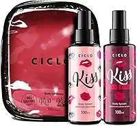 Kit Estojo Body Splash Kiss 100ml + Kiss You More 100ml Ciclo