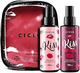 Kit Estojo Body Splash Kiss 100ml + Kiss You More 100ml Ciclo