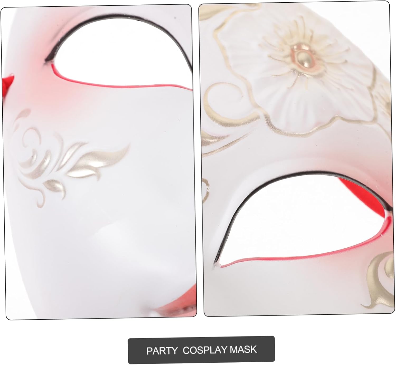 Hemobllo Women Lightweight Cosplay Party Face Covering Hand Painted Chinese Style Full Face Floral Design for Costume Festivals and Wedding Celebrations