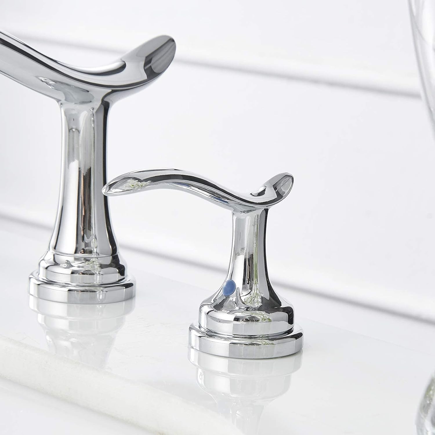 Bеѕt Cуbеr Dеаlѕ 🔥 BATHLAVISH Chrome Bathroom Faucet, Bathroom Sink Faucet 3 Hole, Widespread Bathroom Faucet, Polished Chrome Lavatory Vanity 2 Handle 8 Inch with Pop Up Drain Set with Overflow Lead-Free