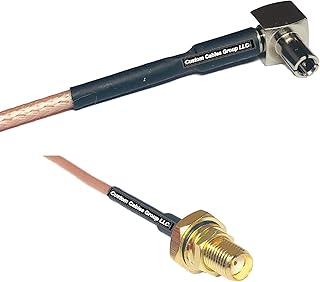 6 feet RG316 TS9 Angle Male to SMA Female O-Ring RF Pigtail Coaxial Cable