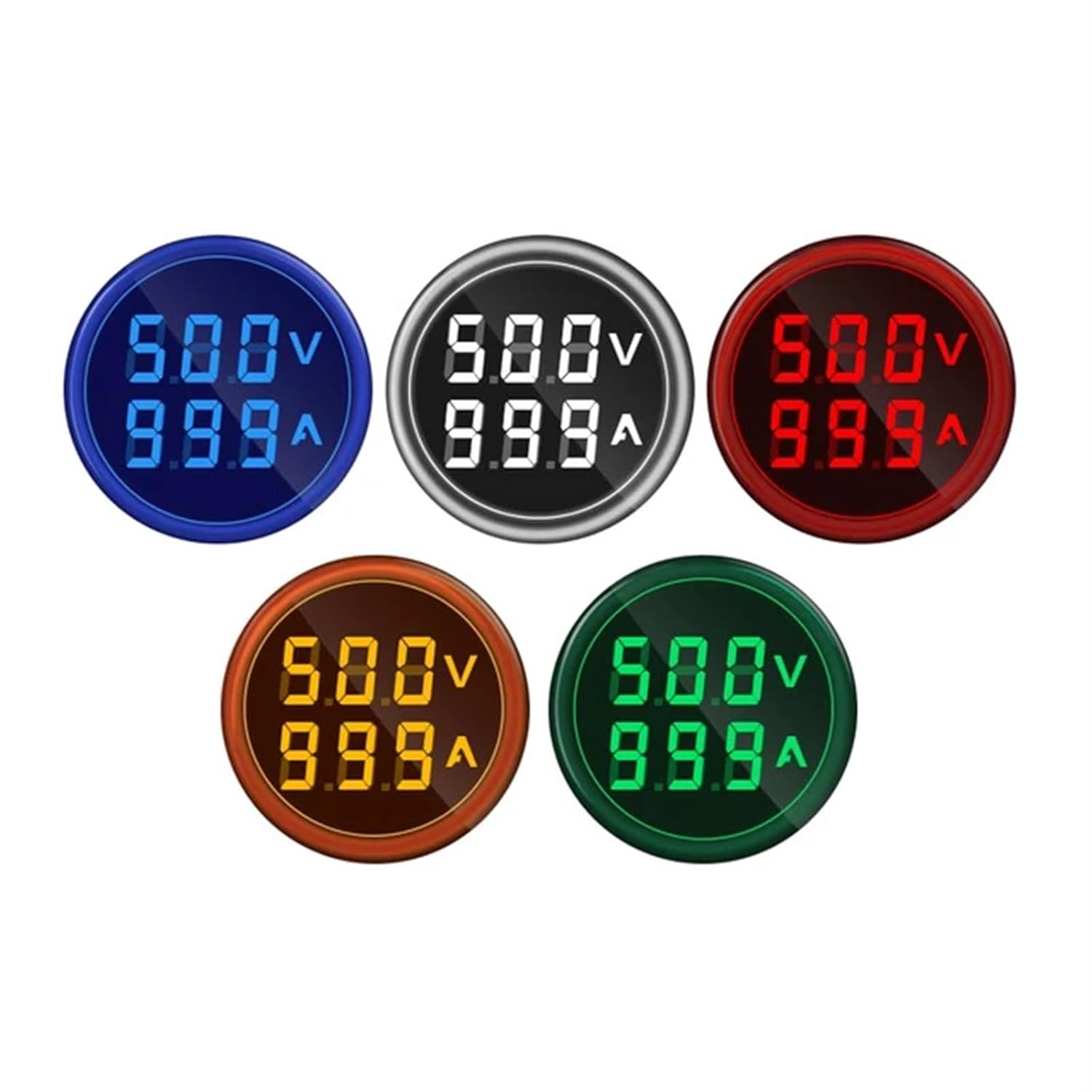 Red Digital Voltmeter Ammeter HZ Meter AC 50-500V 0-100A Voltage Current Volt Amp Tester Detector Signal Light Lndicator 1Pcs