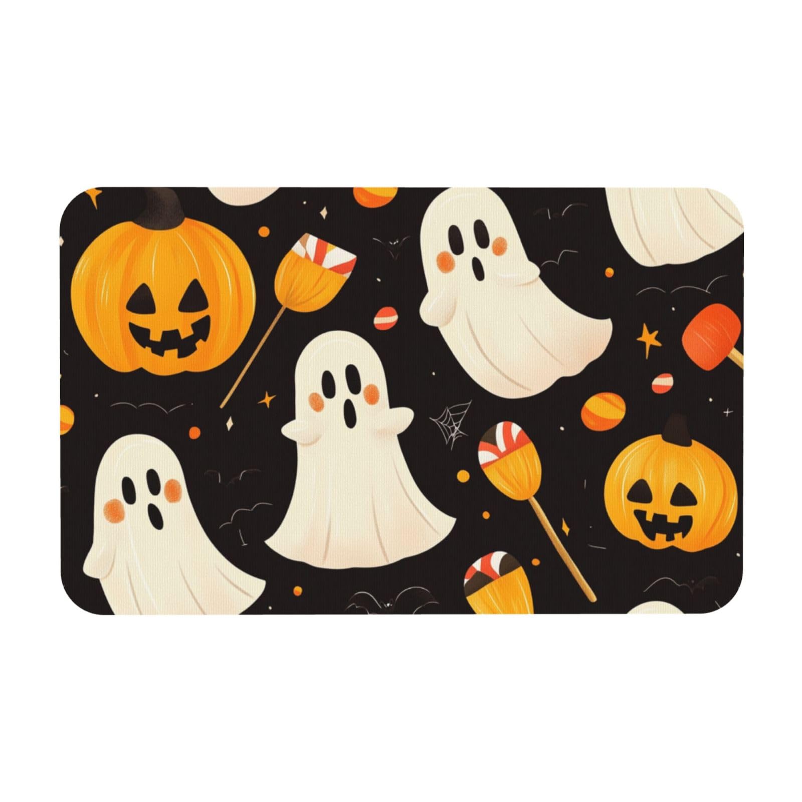 Paillasson Intérieur Fantôme pour décorer votre entrée d'Halloween tapis 50x80cm