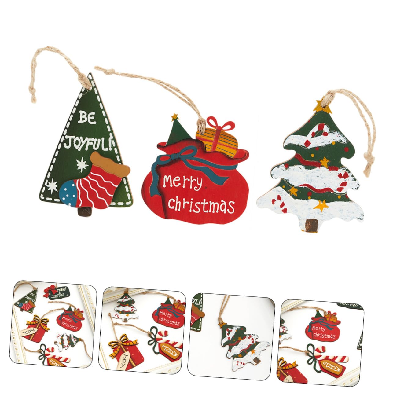 3 pièces décorations de noël noël en Bois Goutte Vacances Arbre Ornement Rustique Joyeux noël Signe décor de noël Bureau Haut décor Suspendus Ornements ustensiles de noël 7c Arbre de noël