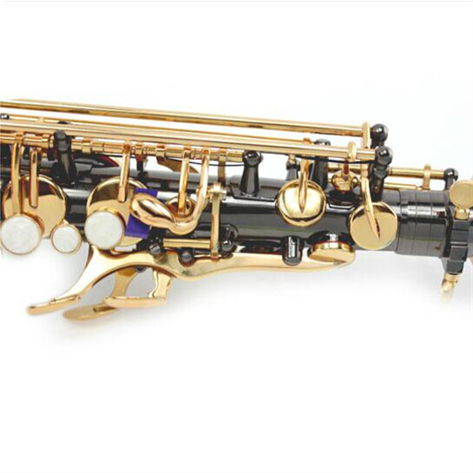 professionnel Saxophone Saxophone Alto Mib Tune Laiton Corps Plaqué Nickel Noir Laque Or Clé Mi Saxophone Plat Avec Étui