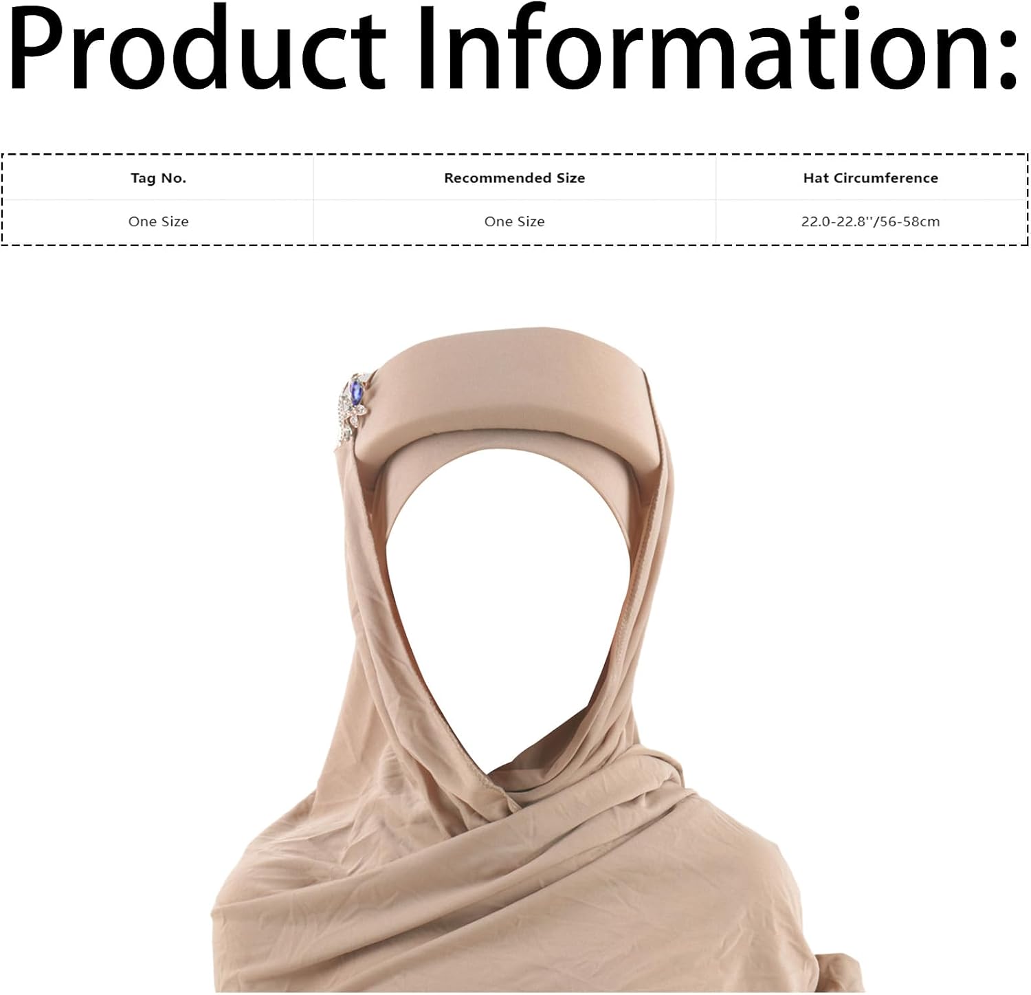 Women Muslim Hijab Hat Sponge Turban Cap with Brooch Scarf African Auto Gele Headtie Jersey Undercap