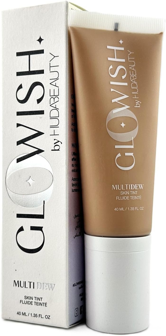 HUDA BEAUTY GloWish Multidew Vegan Skin Tint Foundation 06 Medium Tan