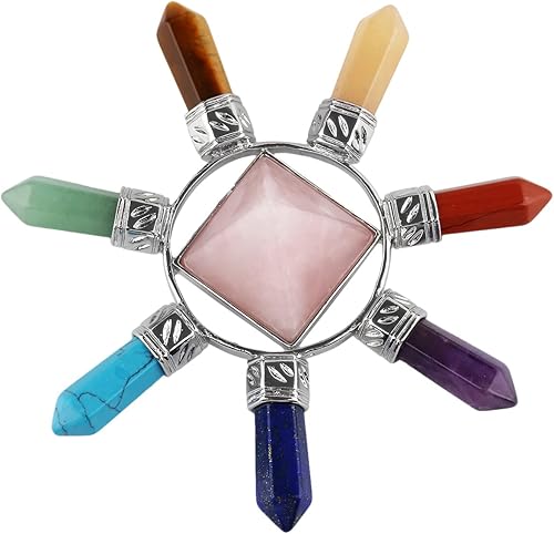 Miniatura 2 de Rockcloud - Pirámide generadora de energía elaborada de piedras y cristales con propiedades curativas para Reiki