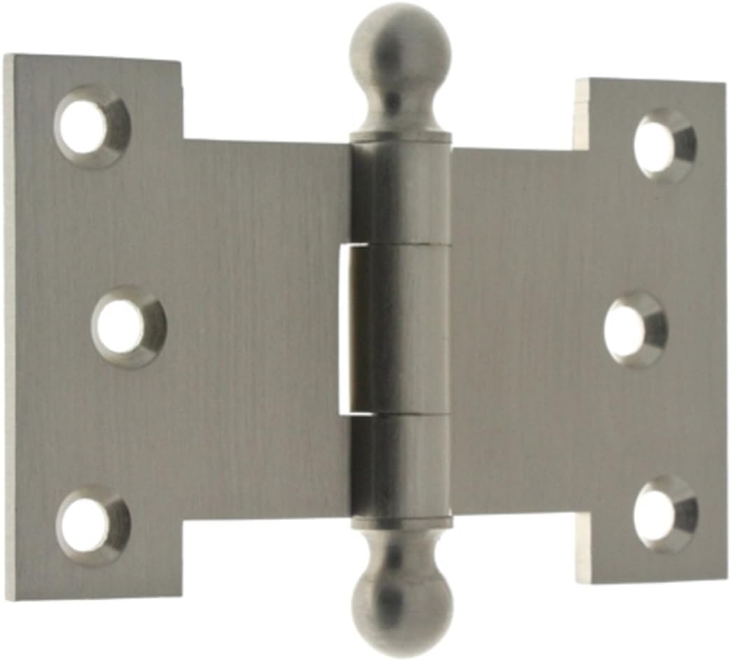 idh by St. Simons 80254-005 Professional Grade Quality Genuine Solid Brass Parliament Hinges with Ball Finials, Antique Brass, 2-1/2 x 4-Inch