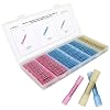 240 PCS Tinned Copper Heat Shrink Butt Connectors Kit, KOOWIN Insulated Waterproof Electrical Marine Automotive Truck Wire Terminals Stereo Joint Crimp Splice Red Blue Yellow 12-10 16-14 22-18 Gauge