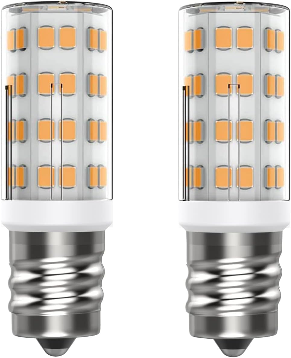 8206232A Bulb Whirlpool Microwave Light Bulbs Under Hood Kei AC110-130V 4W Microwave Bulb E17 Fits Whirlpool Maytag Lava Lamps Salt Bulbs - Replaces 1890433 2pack (Warm White)