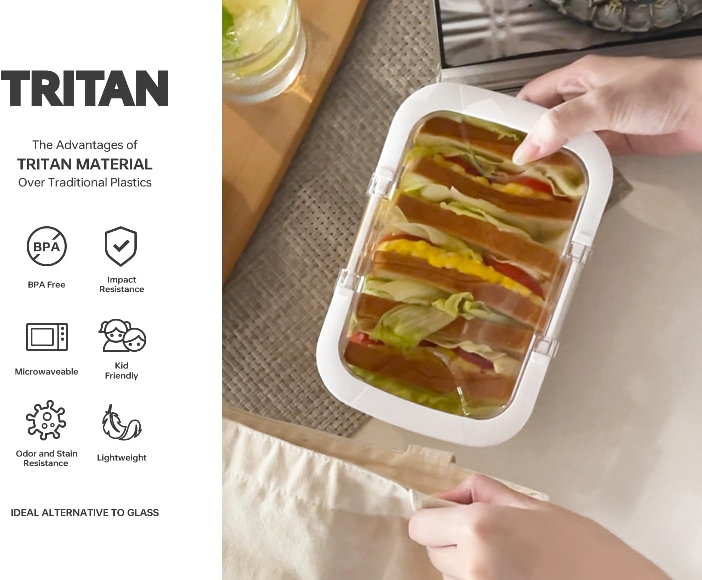 Felli Duo Loc Deli Meat Containers for Fridge with Airtight Lids, Stackable Refrigerator Organizer for Lunch Meat Storage Sandwich Ham Cheese Salami Sliced Turkey, Clear Tritan Box (Cold Cuts 3pk) - Image 5