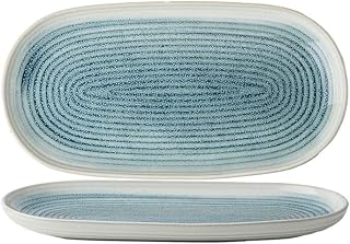 Dinner Plate Dish Plates 11-inch Japanese Breakfast Ceramic Plate Gradient Oval Fish Hotel Sushi Afternoon Tea Snack Dessert Tableware Dish Plate Stackable Dinner Plates